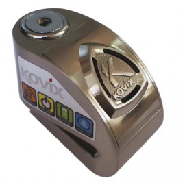 Candado Disco Con Alarma KOVIX KD6 Acero Inox.